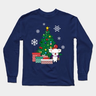 Moogle Around The Christmas Tree Final Fantasy Long Sleeve T-Shirt